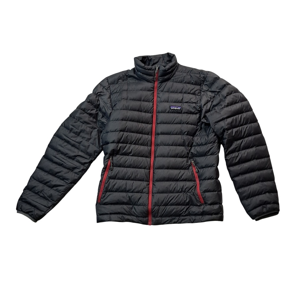 Patagonia Down Sweater Jacket Mens Medium Gray Puffer Quilted Full Zip